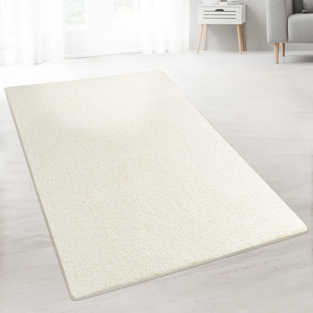 Shaggy-Teppich auf Maß Barcelona Creme 171 Breite: 300 cm, Länge: 600 cm