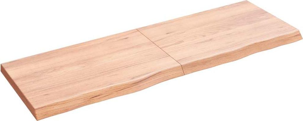 vidaXL Waschtischplatte Hellbraun 120x40x(2-4) cm Massivholz Behandelt