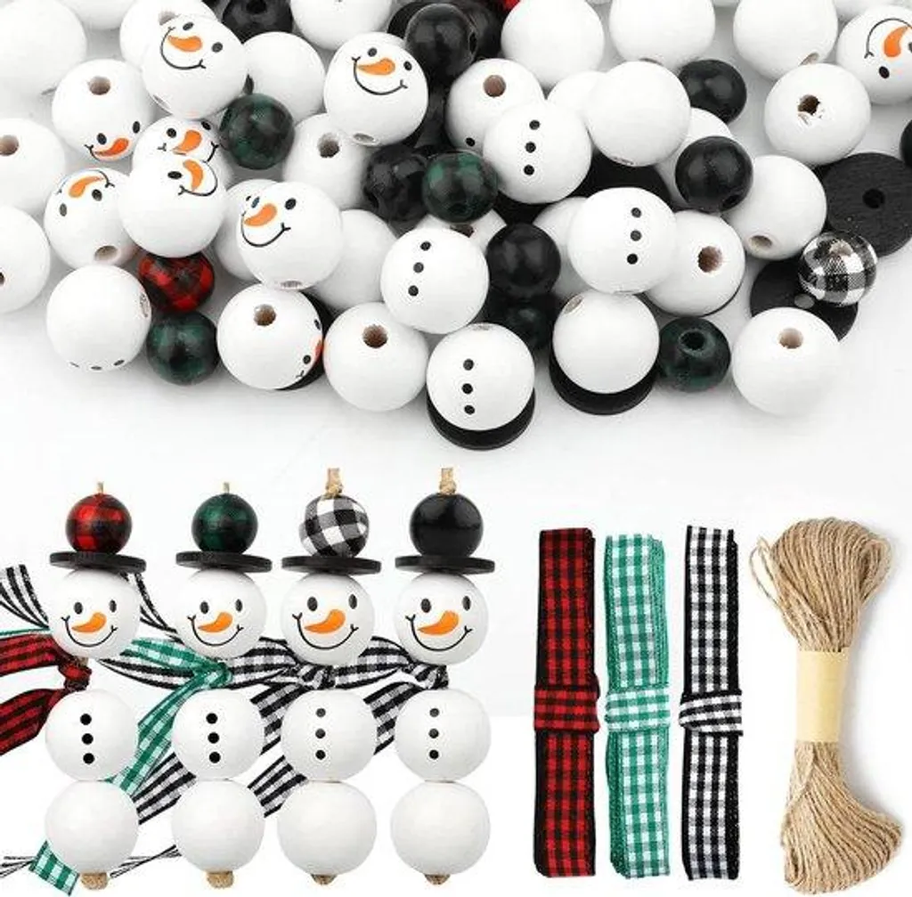 Perles en bois avec fil métallique : kit complet pour figurines et DIY