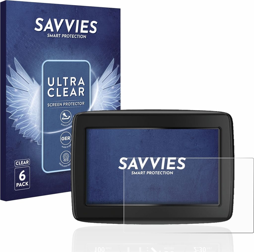 6x Für TomTom Start 20 M Europe Traffic Schutzfolie Savvies Displayschutz Display Schutz Folie Klar Transparent