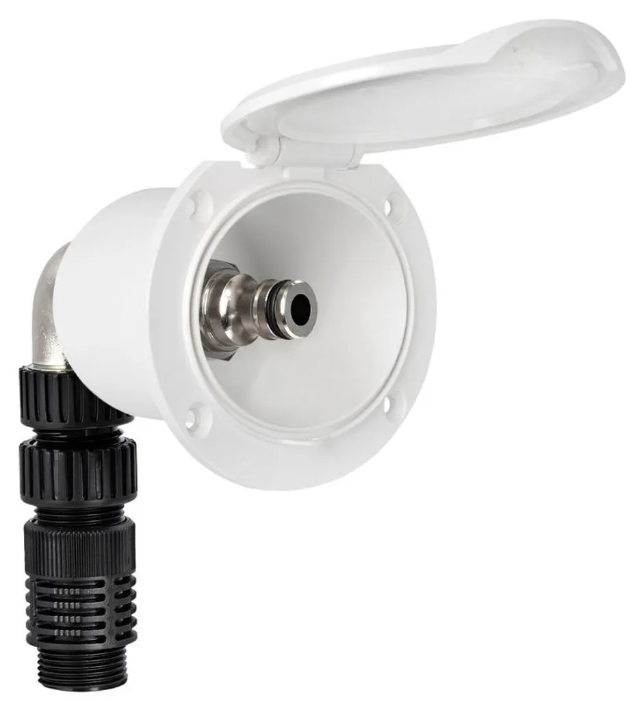 Prise d'eau de quai encastrable avec régulateur pour réseau eau potable