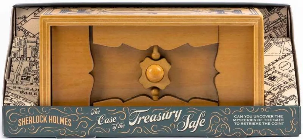 Coffre-fort du Trésor en bois avec code secret : Casse-tête mécanique