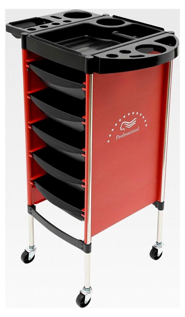 Friseurwagen mit 6 Ebenen – Rollwagen zur Aufbewahrung für Friseurbedarf, Kosmetikstudios und Spas, viel Stauraum für Friseure, Stylisten und K...