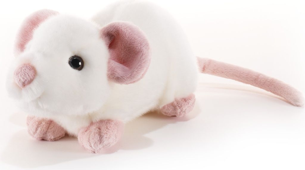 Stofftier Plüschtier weiße Ratte  "Rataplan" - 21 cm Produktbild 