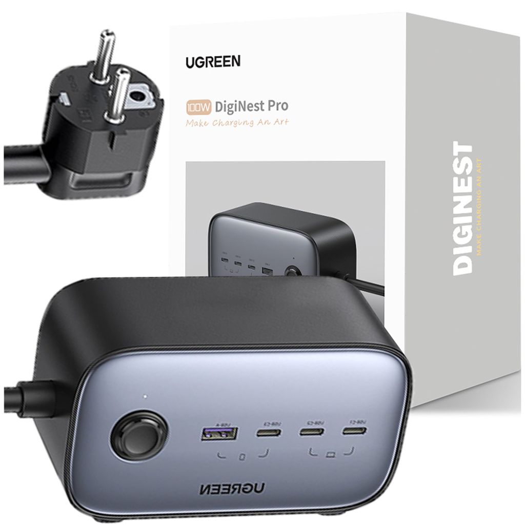 UGREEN DigiNest Pro Power Strip (2 AC outlets + 100W  3C1A) Produktbild 