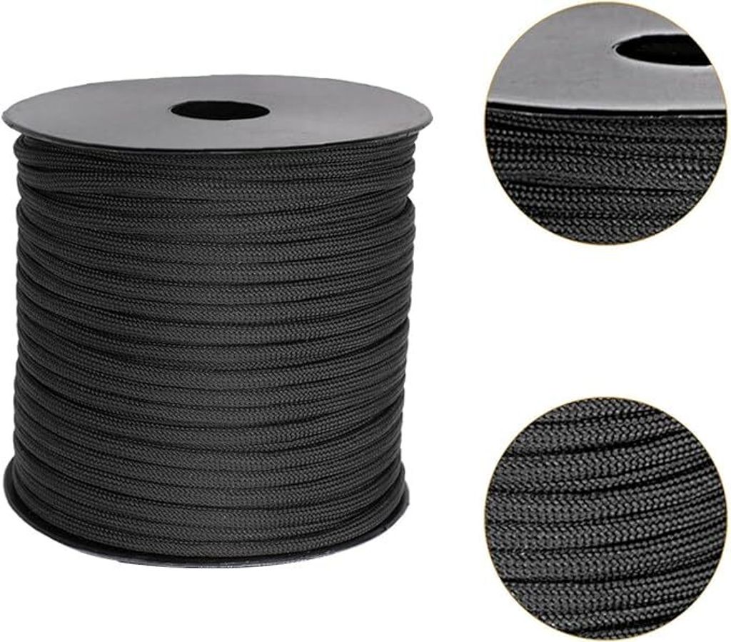 50m Paracord - Hoch UV- und abriebfest, geeignet für Camping und Heimwerken, robustes Zeltzubehör für den Notfall