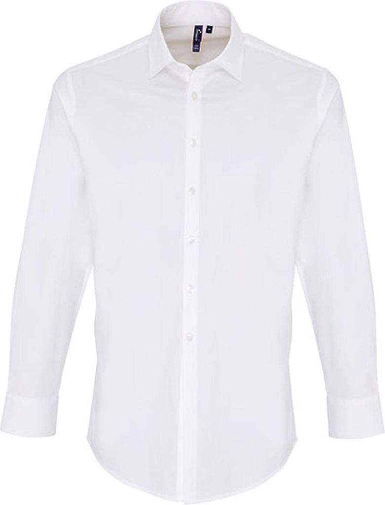 Premier Workwear MenŽs Stretch Fit Poplin Long Sleeve Baumwolle Shirt