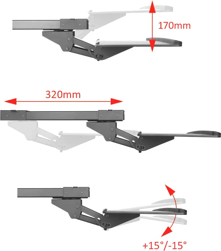 Support Clavier et Souris 67cm pour Soulager le Poignet et le Dos
