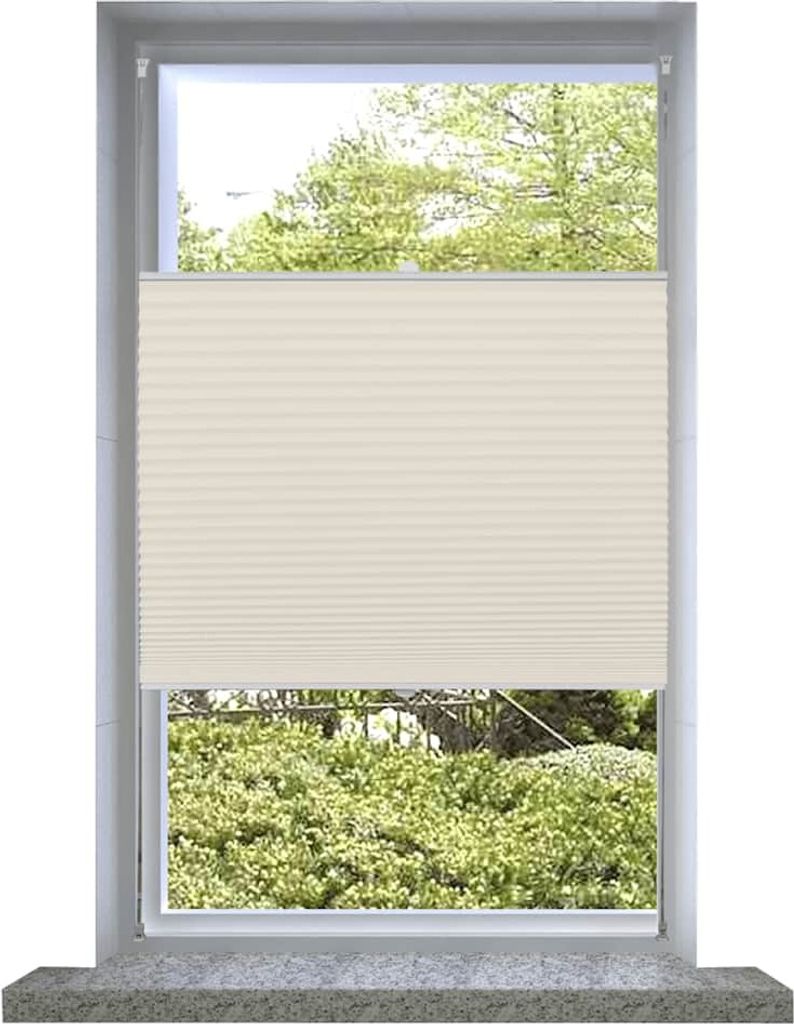 Maison Exclusive - Plissee Faltrollo Rollo Plisseerollo 80x150cm Creme