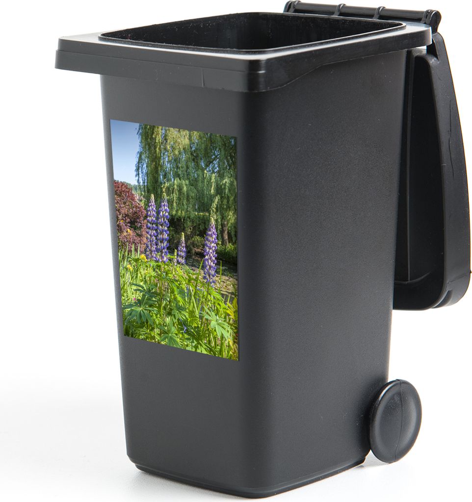 MuchoWow Mülltonnenaufkleber Garten mit bunten Farben im französischen Garten von Monet in Europa 40x60 cm - Mültonnen-sticker - Sticker - Auf...