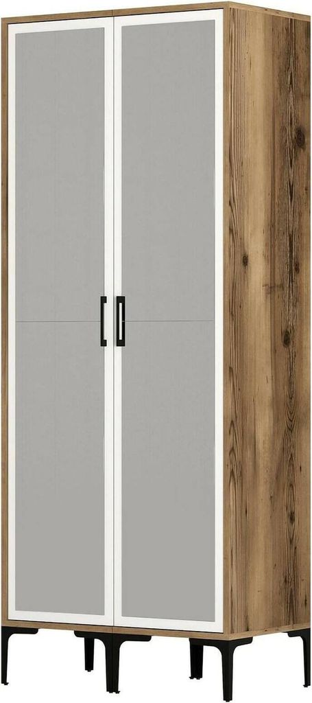 Dmora Kleiderschrank 2 Türen Alcyone 80x201,4cm Braun