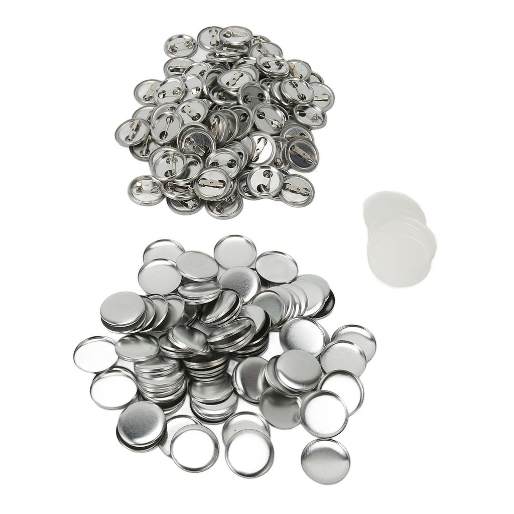 Blanko-Knopf Abzeichen Teile Set,Pin zurück Taste Teile,Runde Abzeichen Taste Teile,Button Making Supplies,Button Pin Badge Kit,Abzeichen Blanko-T...