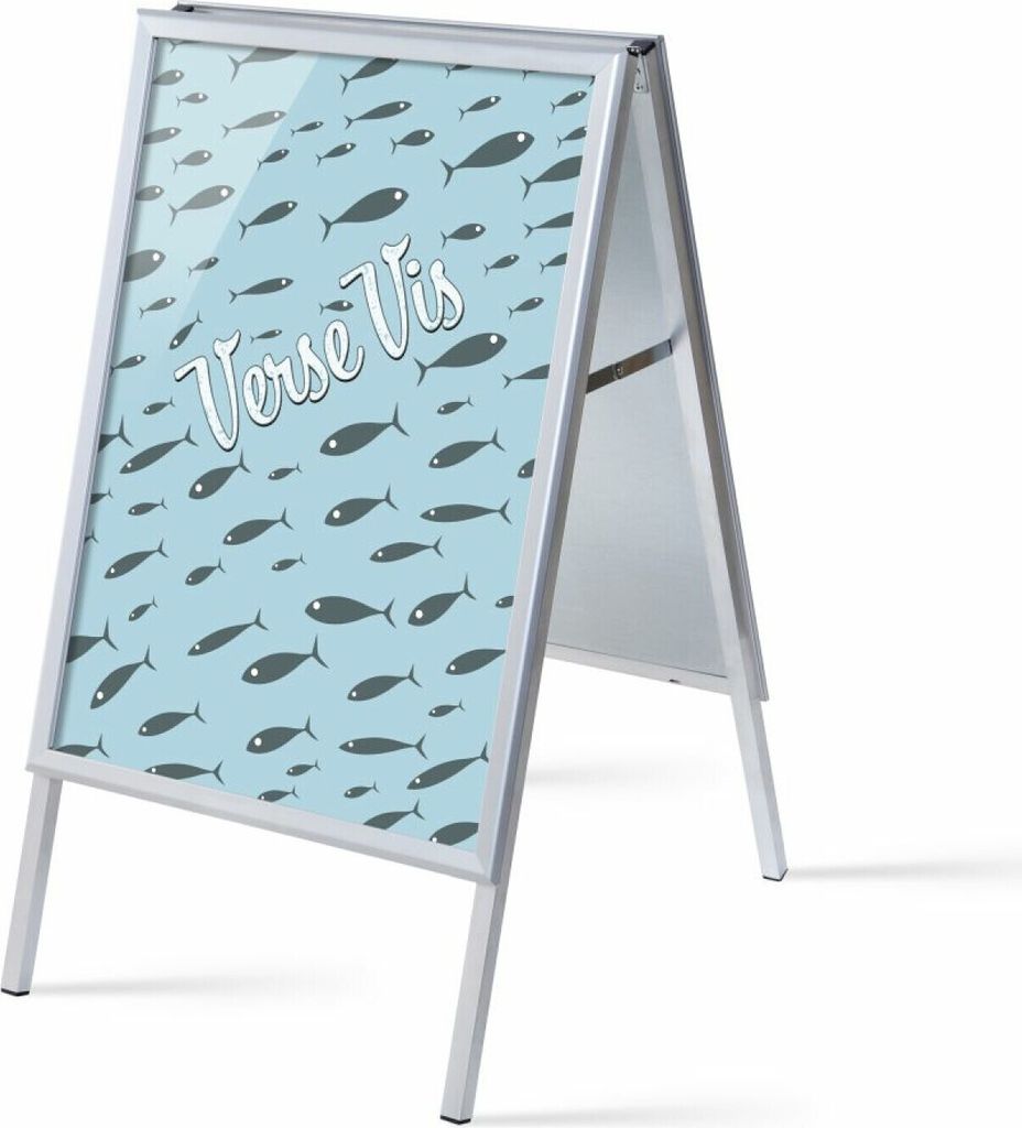 Showdown Kundenstopper - DIN A1 - Komplett-Set - Verse Vis Niederländisch - Blau/Schwarz