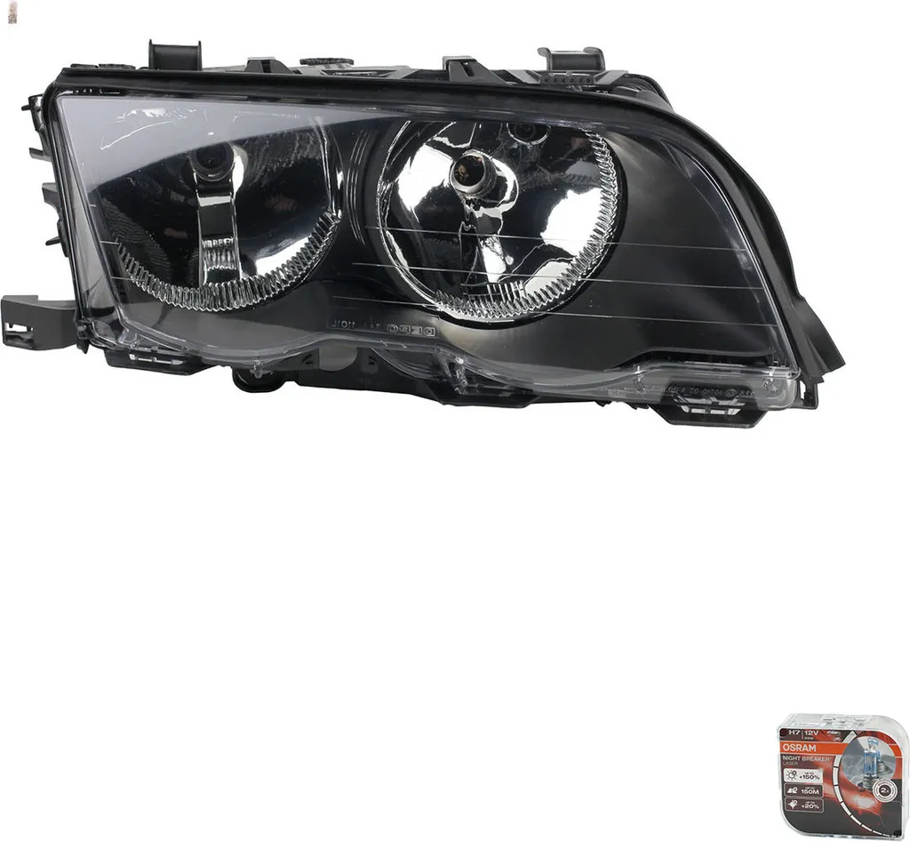 Faro Destro BMW Serie 3 E46 Johns + Osram Night Breaker Laser H7