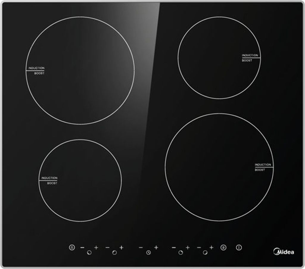 Midea Induktionskochfeld autark KI400IX, 4 Kochfelder, Touch Control, Booster, 60 cm rahmenlos