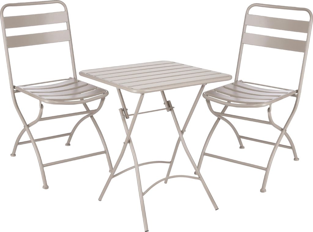 Mica Decorations Evita Bistro Set - 3er-Set - Metall - Braun