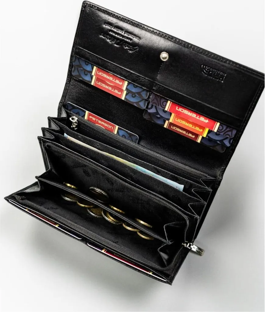 Peterson Rovicky 311330 Portefeuille avec Blocage RFID et Multi-Rangements