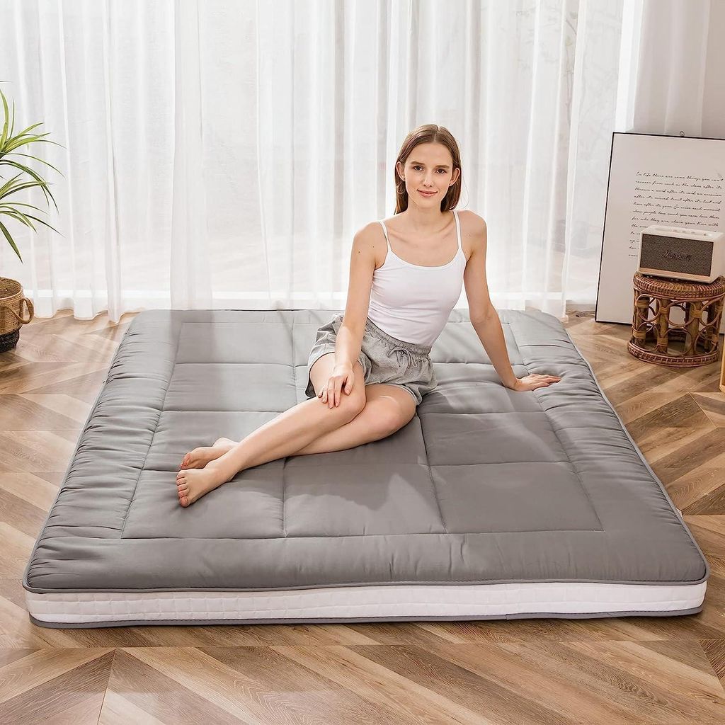 Futonmatras, gewatteerde Japanse vloermatras, gewatteerde Productafbeelding 