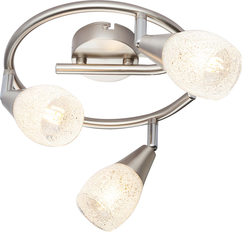 Globo Lighting|Strahler Metall Nickel matt, 3x E14