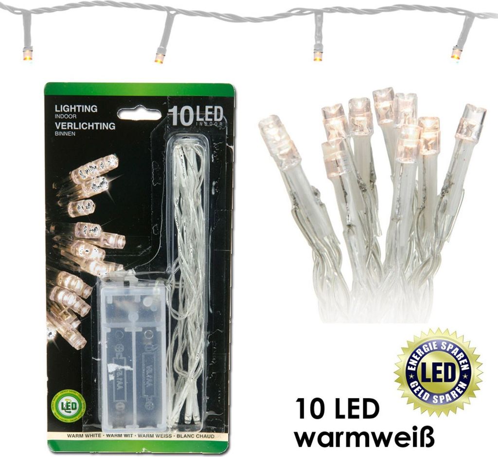 10 LED Lichterkette Weihnachten Beleuchtung Deko, Produktbild 