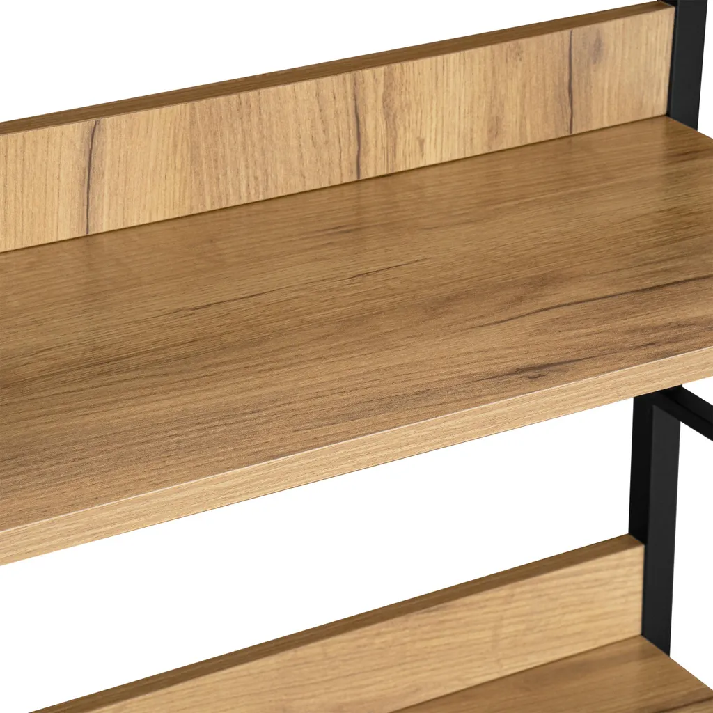Bibliothèque Varberg Craft bois et métal 5 niveaux pour salon et bureau - 7