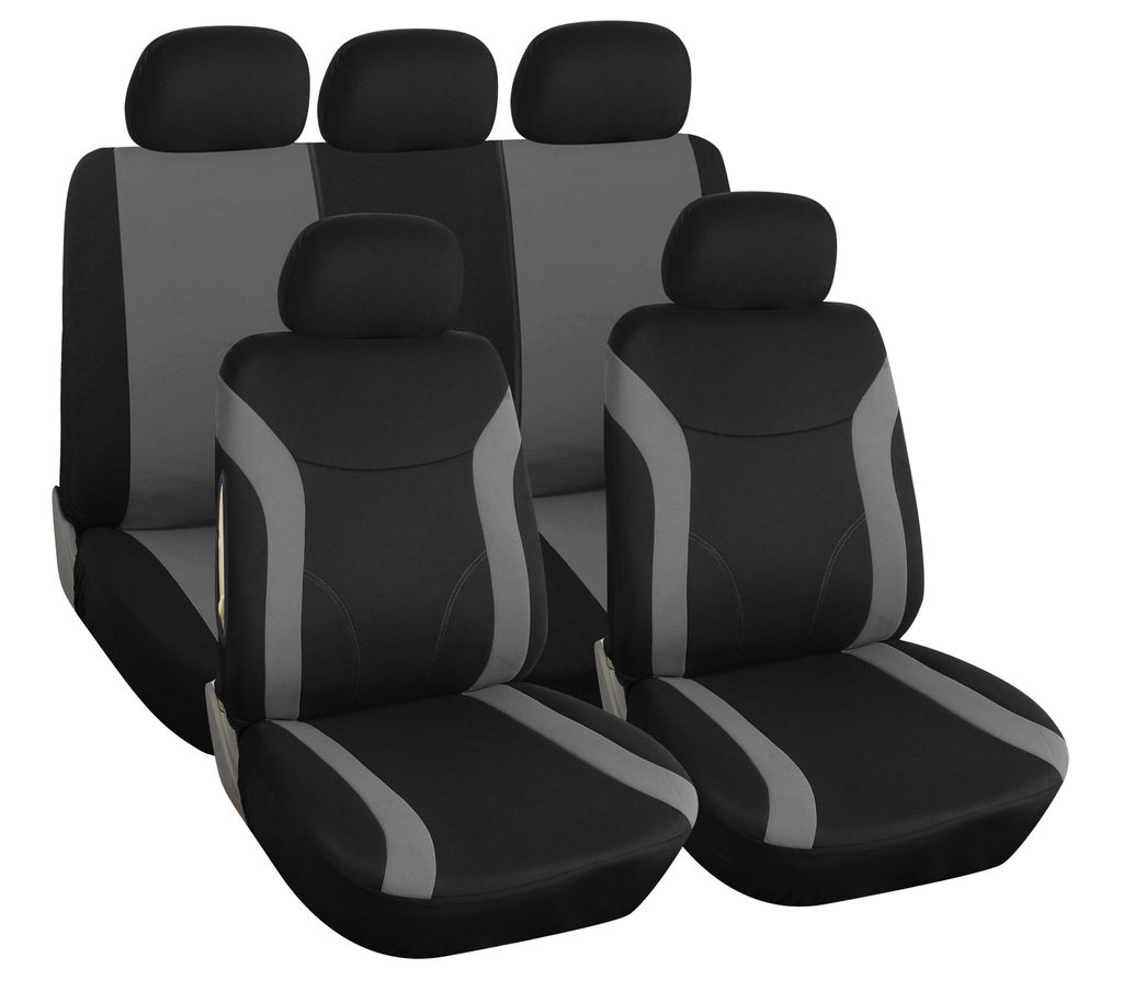 Upgrade4cars Auto-Sitzbezüge Set Schwarz Blau Auto-Zubehör Innenraum Sitzschoner B1-blau Auto-Schonbezüge Universal