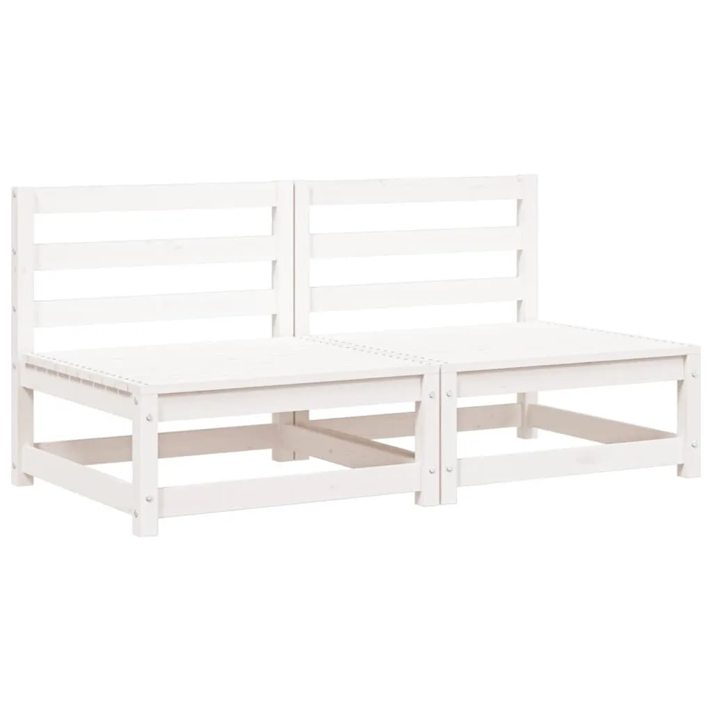 SYFAX Divani Giardino 2 Pezzi Legno Pino Bianco 70x70x67cm