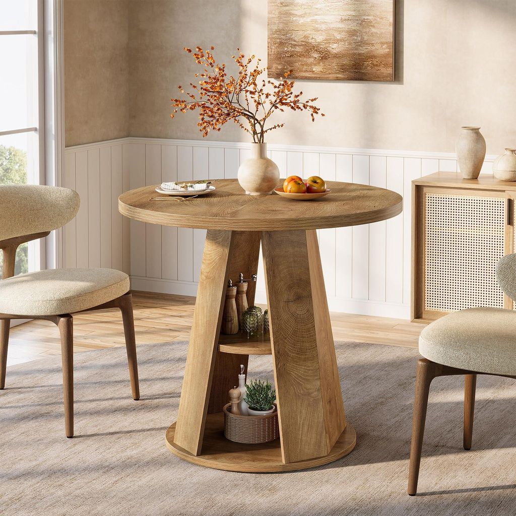 Tribesigns Table de repas ronde pour 2 personnes, 80 cm Image du produit 