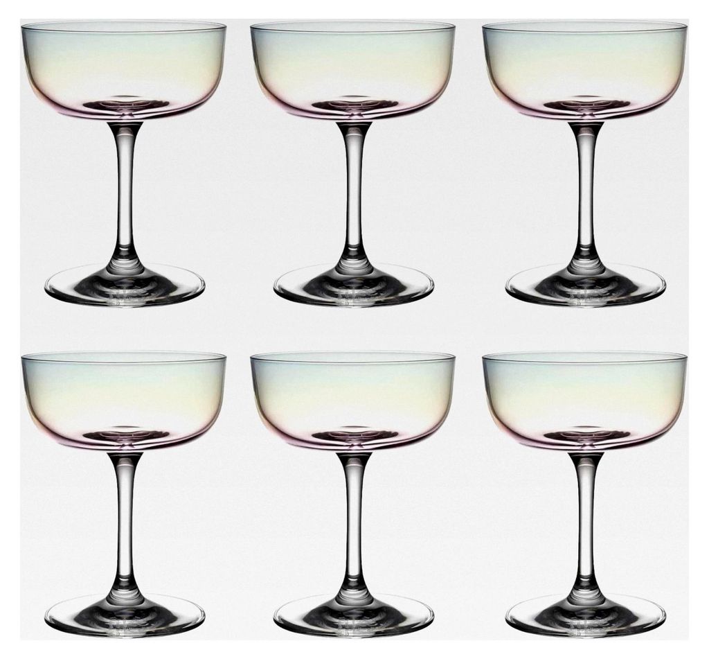 Like Pearl Sektschalen/Dessertschalen Set 6-teilig, buntes Farbglas, Füllmenge 100 ml