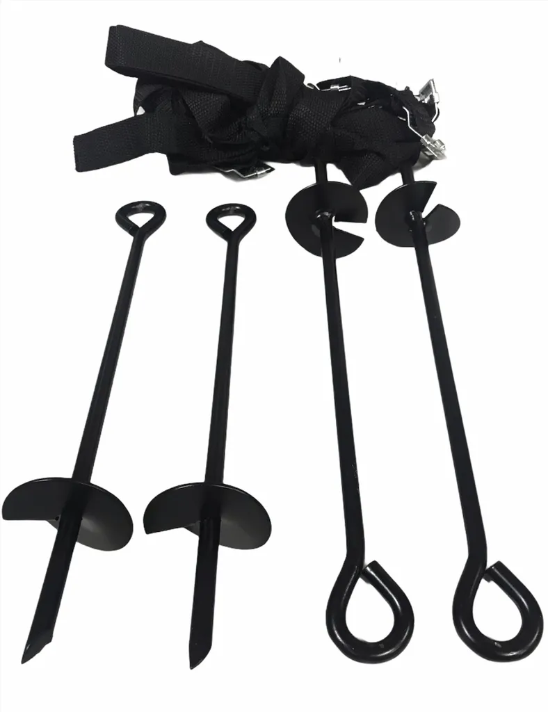 Kit d'ancrage trampoline MASTER en acier robuste avec sangles réglables
