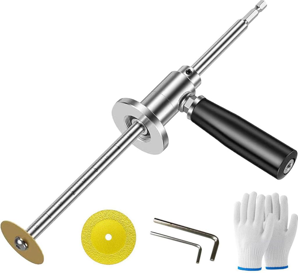 1 Satz PVC-Innenrohrschneider, 7 Zoll, einstellbare Schnitttiefe, robuste Metall-Klempner-PVC-Rohrinnen-Präzisionsschneidwerkzeuge mit Körnungssc...