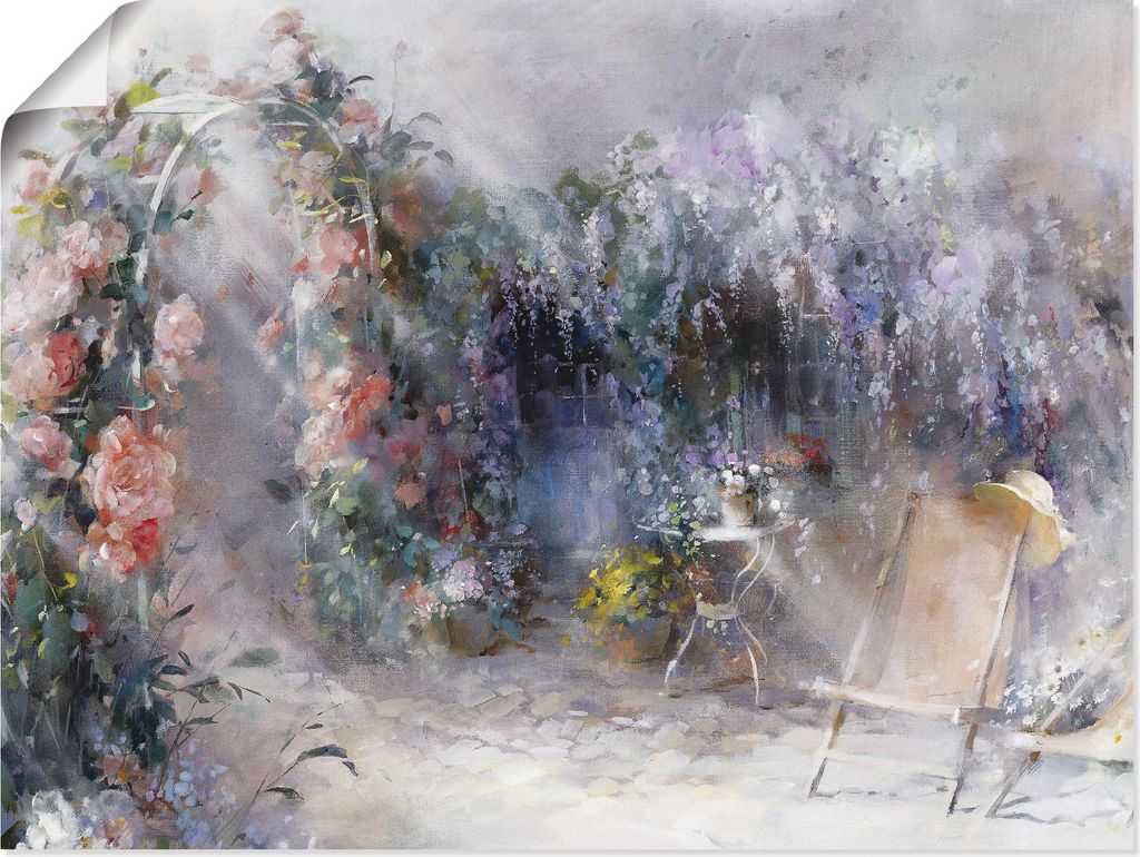 ARTland Poster Rosen und Flieder Größe: 120x90 cm