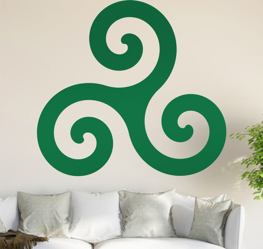 Triskele Wandtattoo in 6 Größen - Wandaufkleber Wall Sticker - Dekoration, Küche, Wohnzimmer, Schlafzimmer, Badezimmer