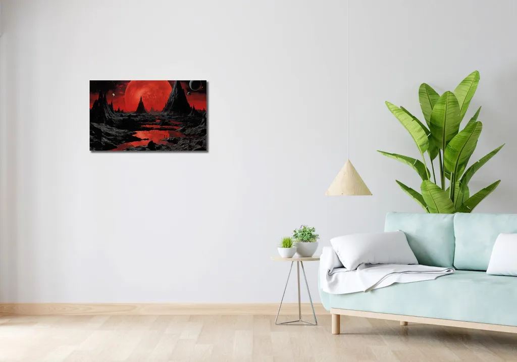 Tableau Lune 70x40 cm Haute Définition - Impression grand format - 2