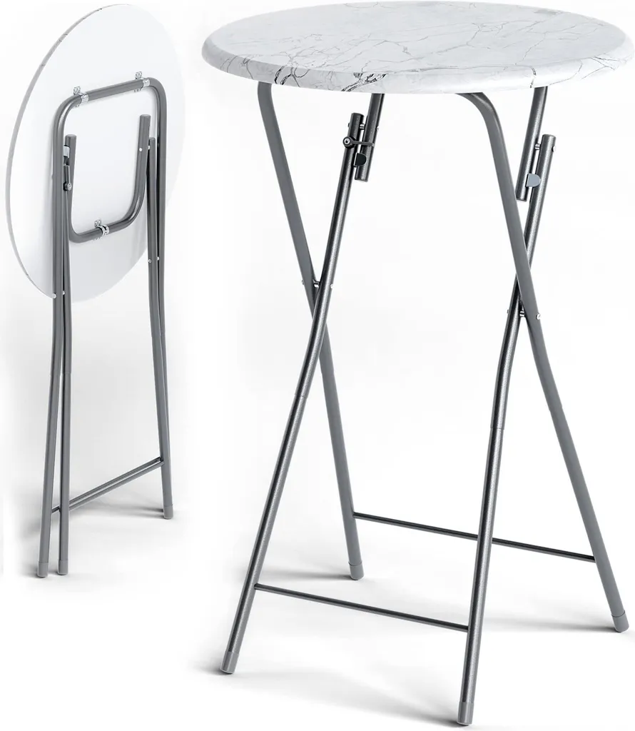 Table mange-debout pliable 60 cm lot de 2 : gagnez de la place chic