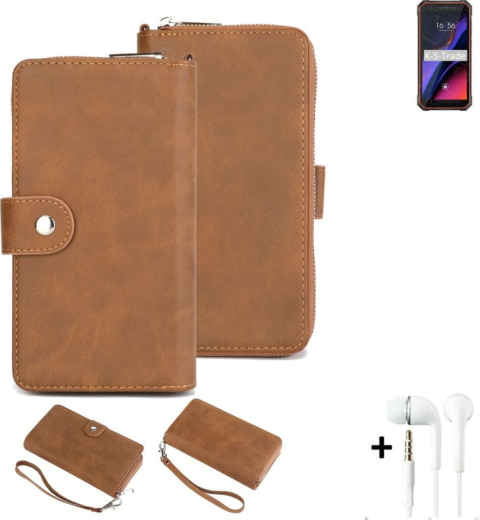 K-S-Trade 2in1 Handyhülle kompatibel mit Blackview Oscal S60 + Kopfhörer Schutzhülle & Portemonnee Schutzhülle Tasche Handytasche Case Etui