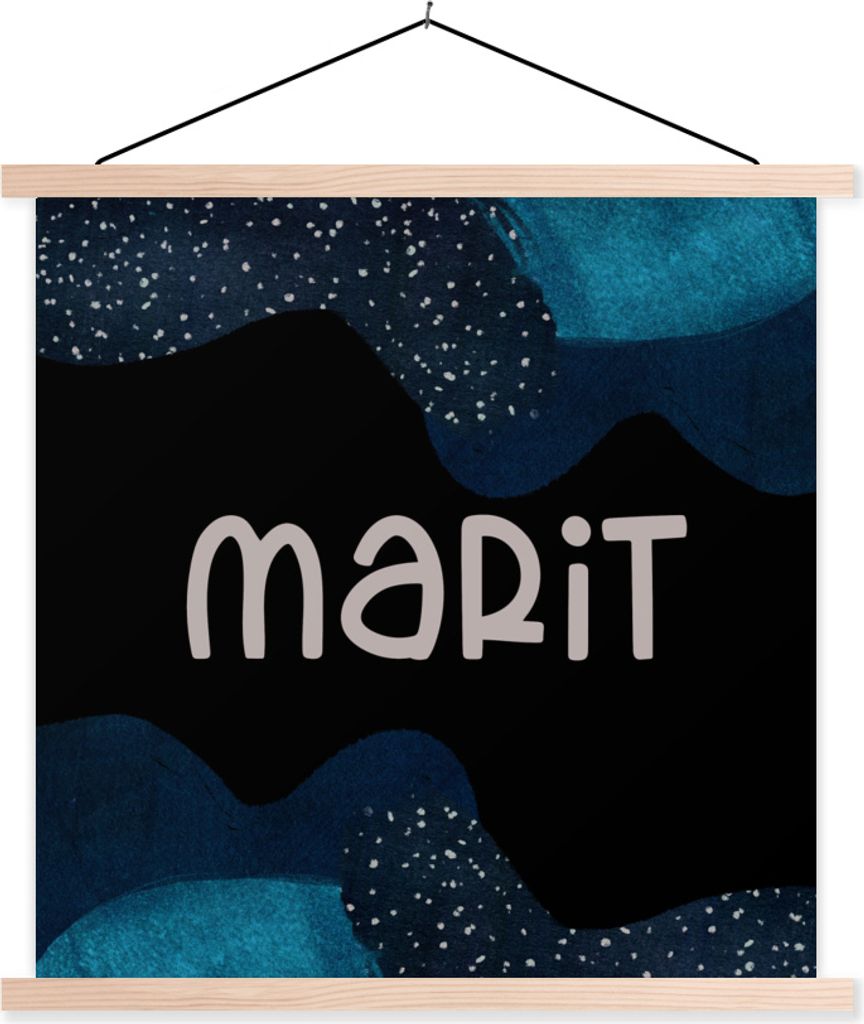 MuchoWow Textilposter Marit - Pastell - Mädchen 60x60 cm mit holzfarbenen Rahmen - Wanddekoration