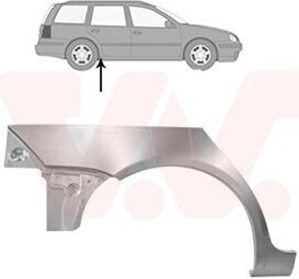 VAN WEZEL Seitenwand Reparaturblech für VW Golf VI Variant (AJ5) Golf V Variant (1K5)