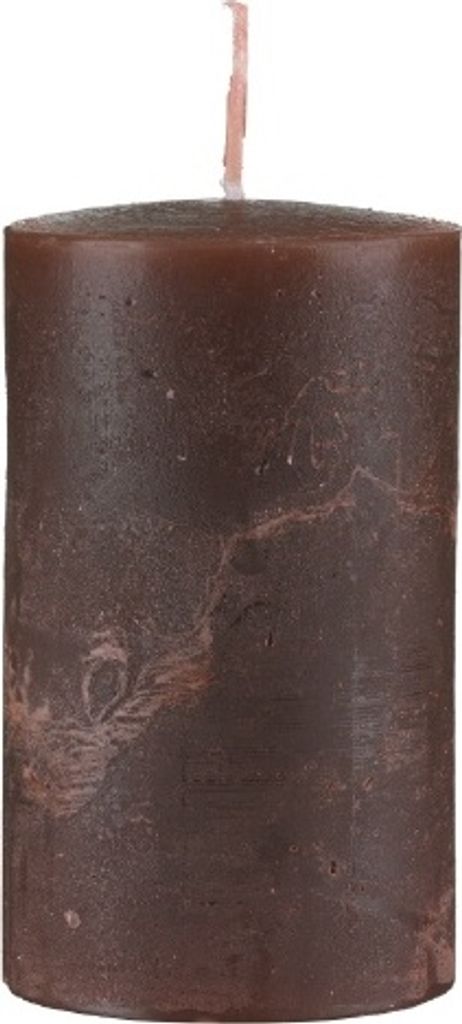 Kopschitz durchgefärbte Rustica Kerze, Stumpenkerzen Bordeaux, 15 x 7 cm, 1 Stück, rußarm, tropffrei