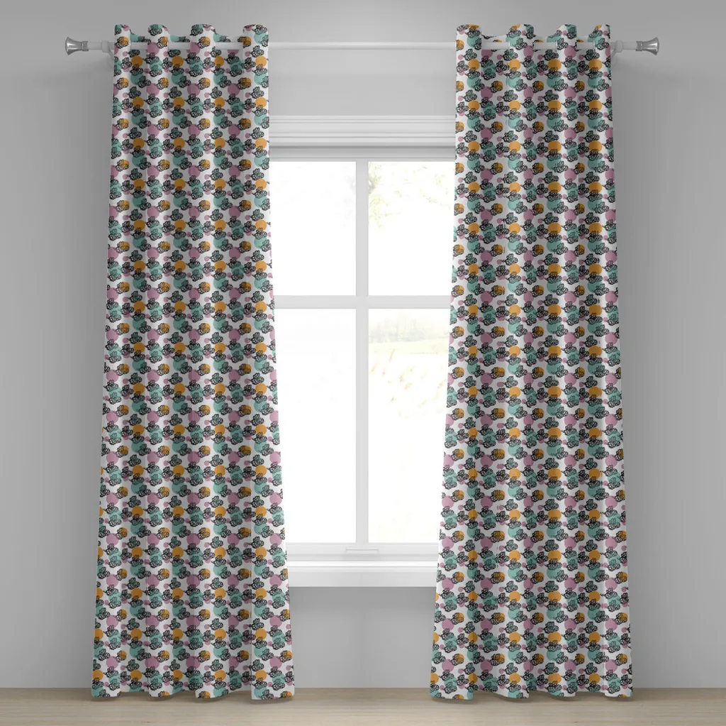 Rideau de décoration vintage pour habiller vos fenêtres 280 x 175 cm 2 pcs