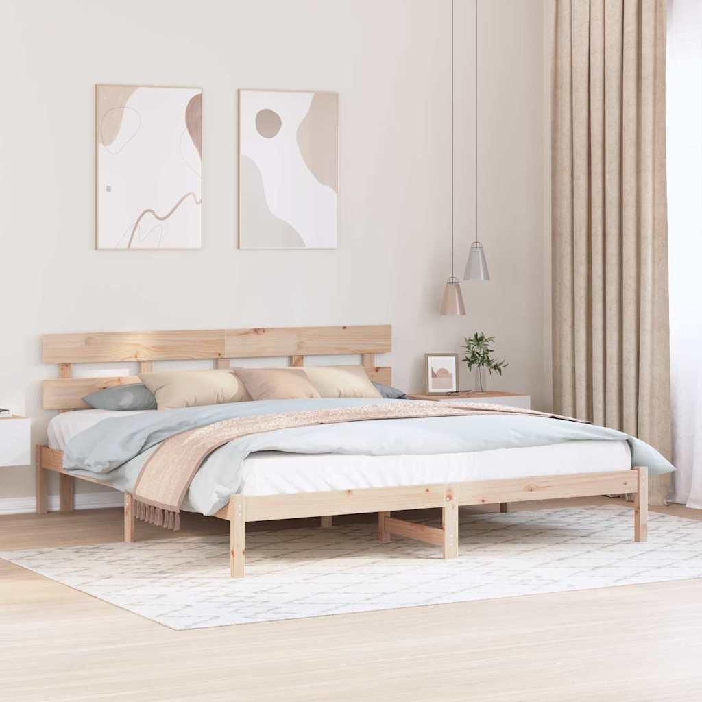 Maison Exclusive - Bettgestell Braun 180 x 200 cm Massivholz Kiefer
