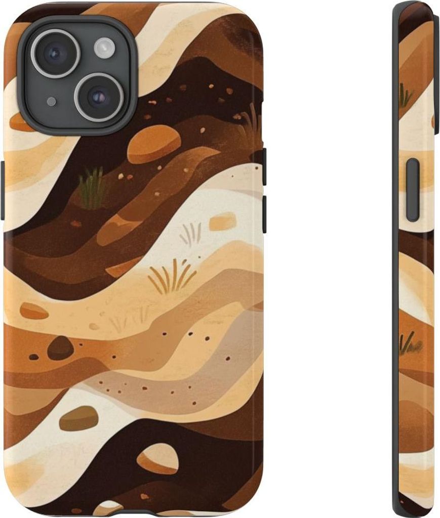 Erdige Schichten – Hülle Kompatibel mit iPhone 15