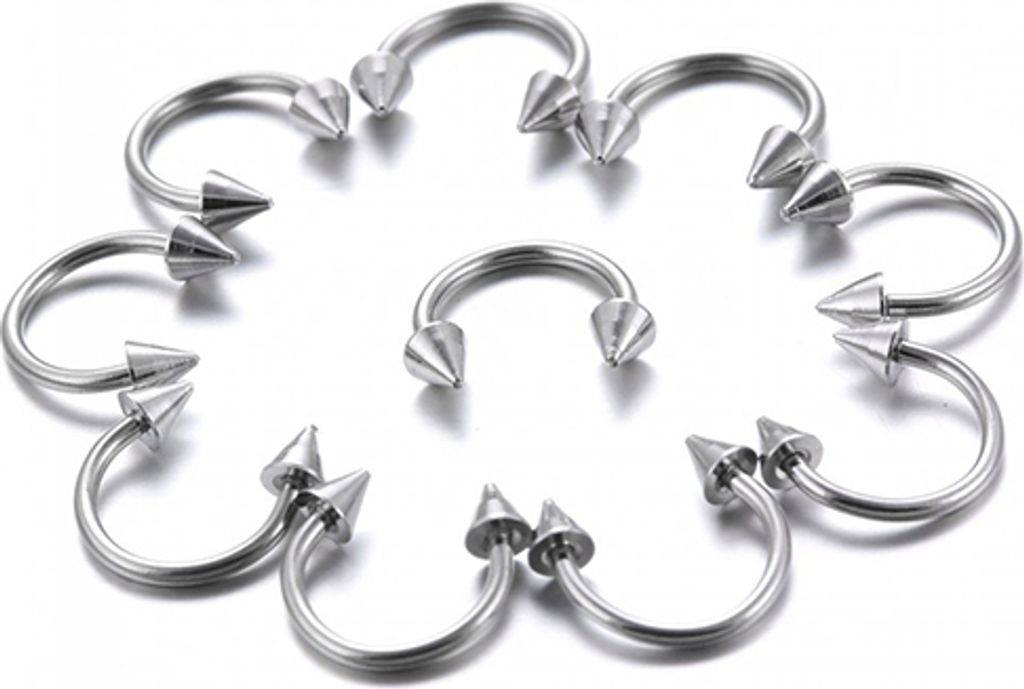 10 Teile/paket Stahl Hufeisen Lippe Nase Septum Ohrring Körper Piercing Schmuck