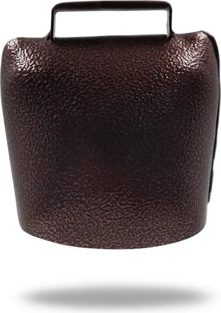 Cloche de vache avec poignée, son puissant et clair, finition bronze