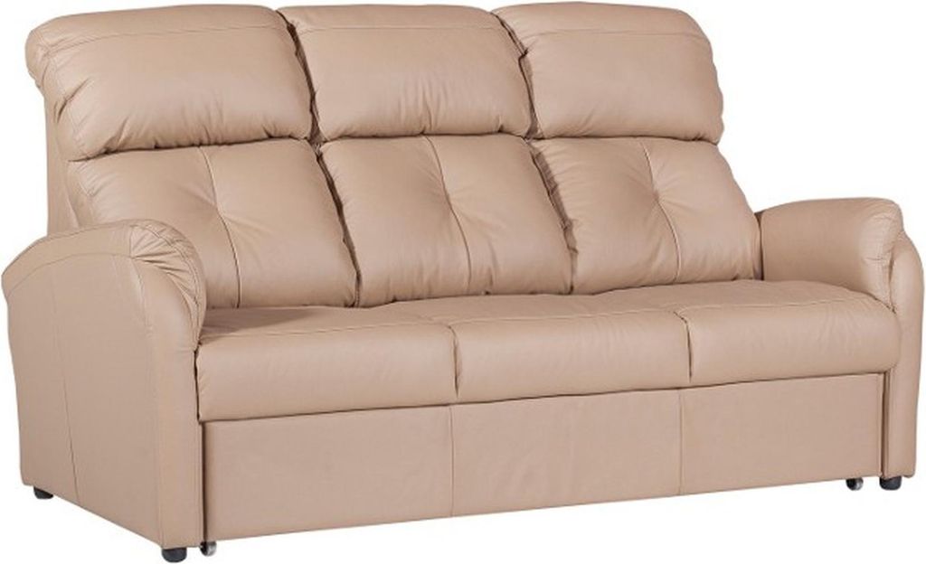 Sofagarnitur 3+2 Sitzer Set Design Sofa Polster Couch 100% Leder Bettfunktion