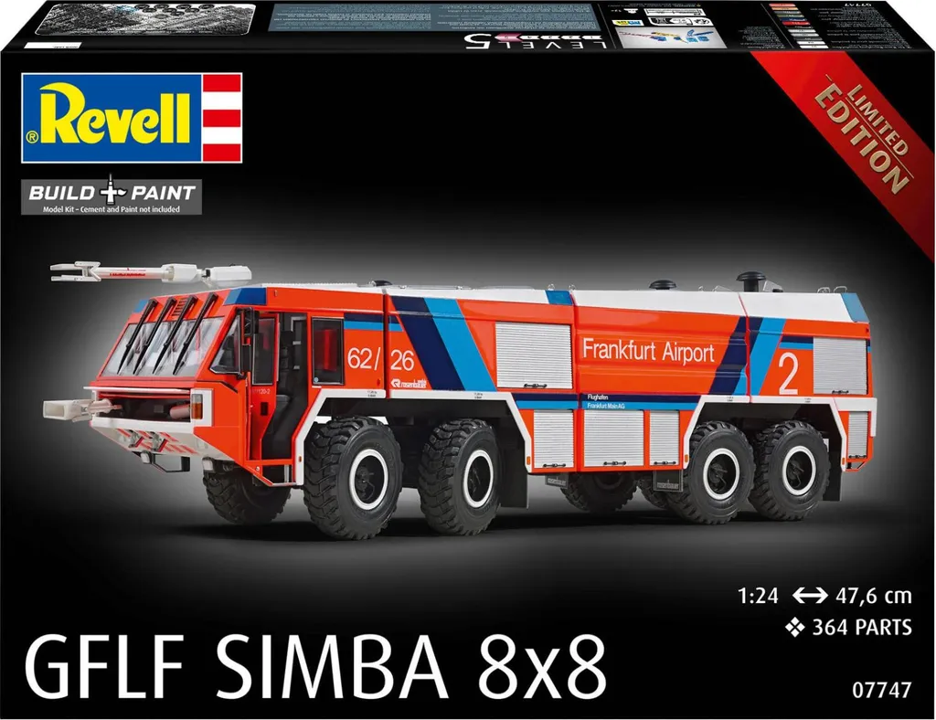 GFLF Simba 8x8 1:24 - Camion de pompier miniature robuste assemblé