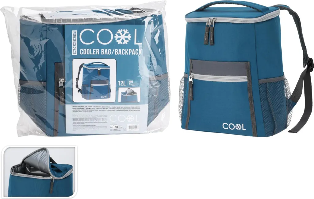 Zaino Frigo 12 Litri Blu Scuro Multicolore - Borsa Termica Pratica e Leggera - 1