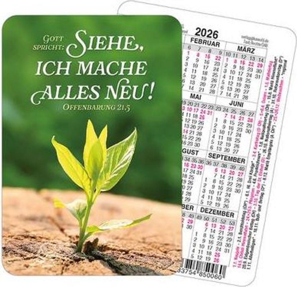 Kalender Jahreslosung 2026 Spielkartenformat Foto-Motiv Produktbild 