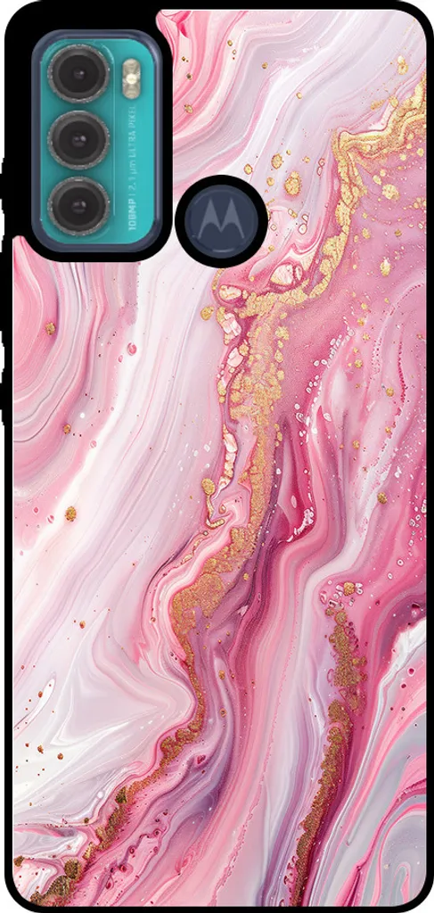 Custodia TPU Motorola Moto G60 Smartphonica - Design Marmo Rosa
