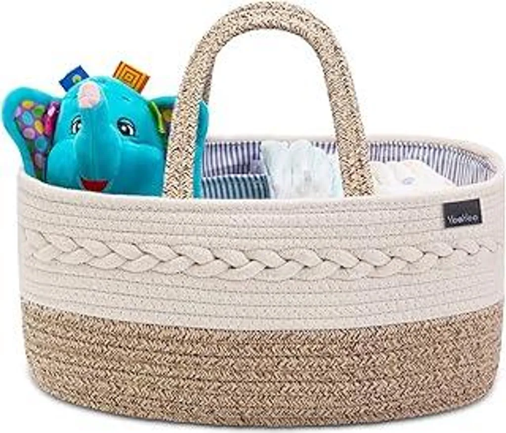 Werded - Organizer portatile per pannolini, grande, con scomparti intercambiabili, pieghevole e portatile, da viaggio, per cambio pannolini, salviette, regalo per neonati